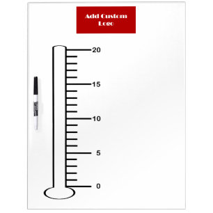 Goal Thermometer Personalized Custom Order Banner Dry Erase Board