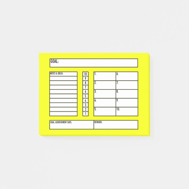 Goal Tracker Post-it Notes (Front)
