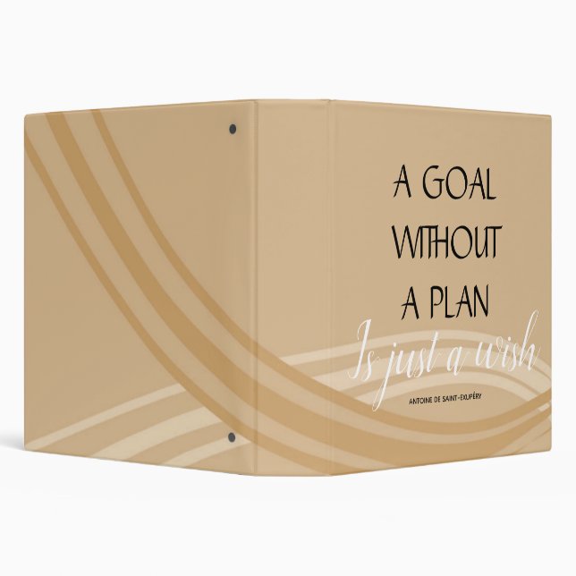 Goal Without a Plan Carmel Swish 3 Ring Binder (Background)