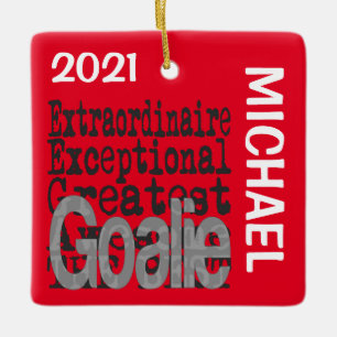 Goalie Extraordinaire CUSTOM Ceramic Ornament