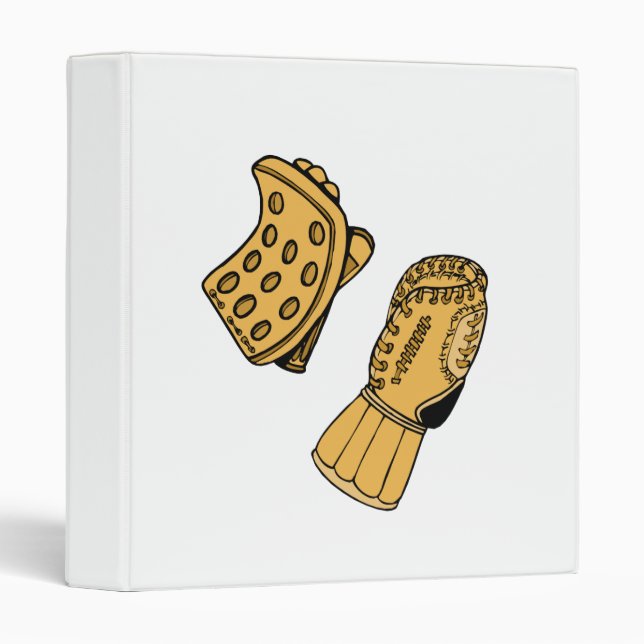 Goalie Gloves 3 Ring Binder (Front/Spine)
