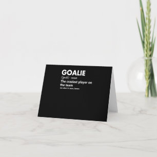 Goalie Goalkeeper Definition Soccer Hockey Card