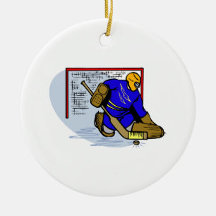 Goalie Hockey Ceramic Ornament
