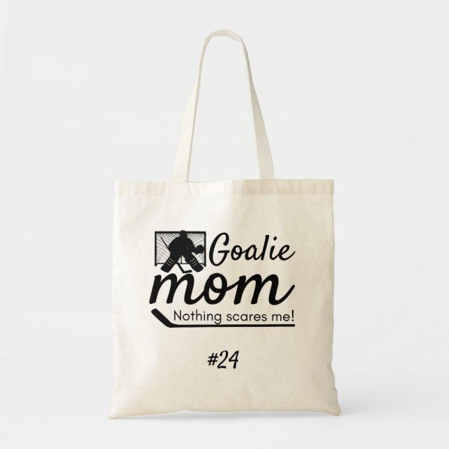 Goalie Hockey Mom tote bag black (Front)
