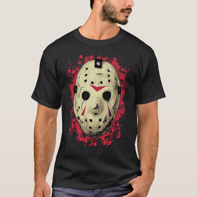 GOALIE MASK  halloween holiday hockey costume horr T-Shirt (Front)