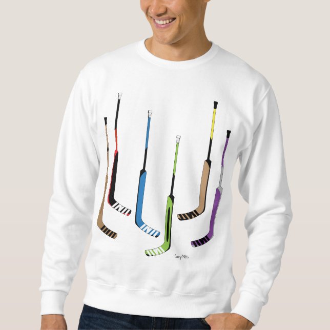 Goalie Sticks Hockey Sweatshirt (Front)