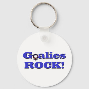 Goalies ROCK!-Female Symbol Keychain
