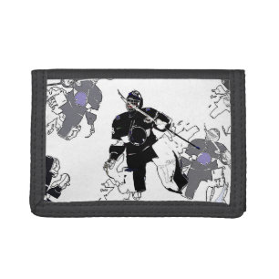 Goalies Rock! Hockey Player Tri-fold Wallet