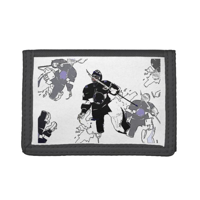 Goalies Rock! Hockey Player  Trifold Wallet (Front)