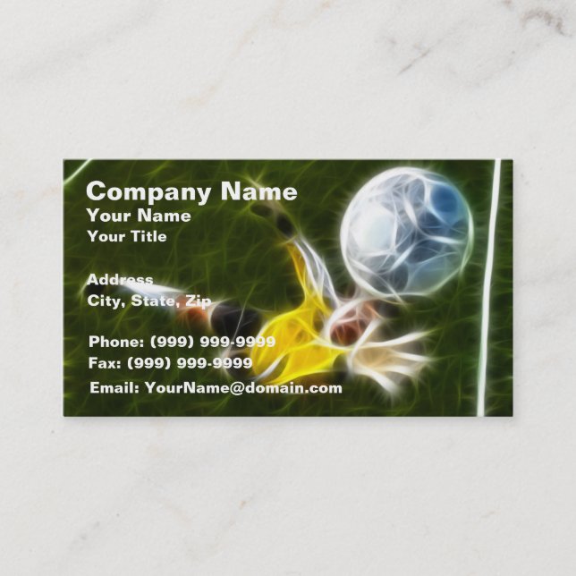 Goalkeeper in Action Business Card (Front)