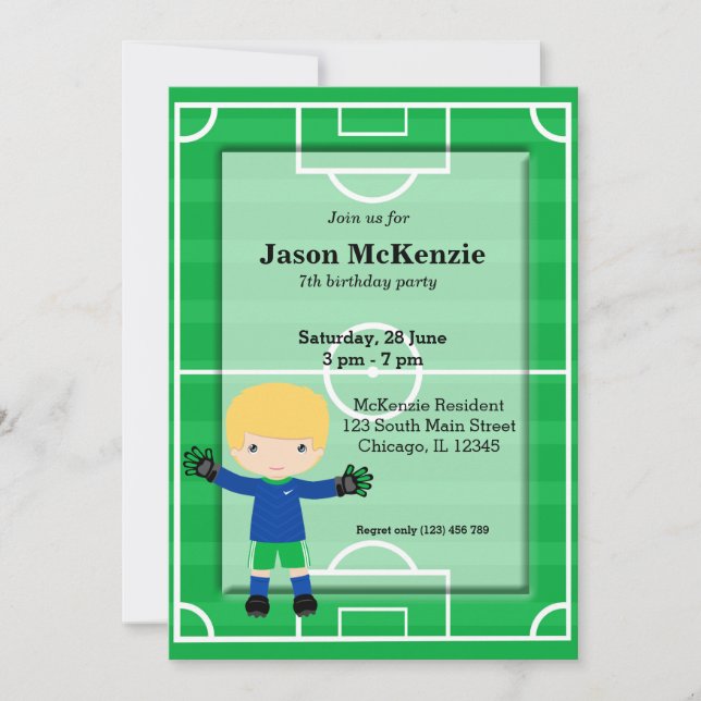 Goalkeeper Invitation (Front)