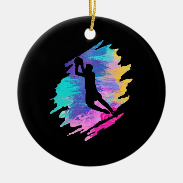 Goalkeeper Keeper Soccer Goalie Ceramic Ornament (Front)