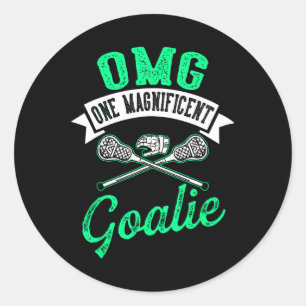 Goalkeeper Lacrosse Goalie Classic Round Sticker