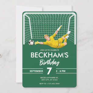 Goalkeeper soccer invitation