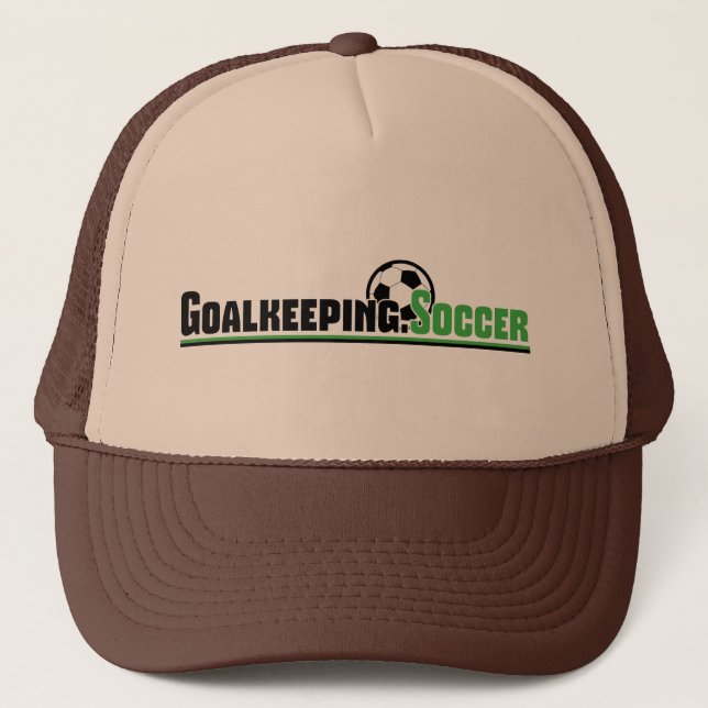 Goalkeeping.Soccer official Brown Trucker Hat (Front)