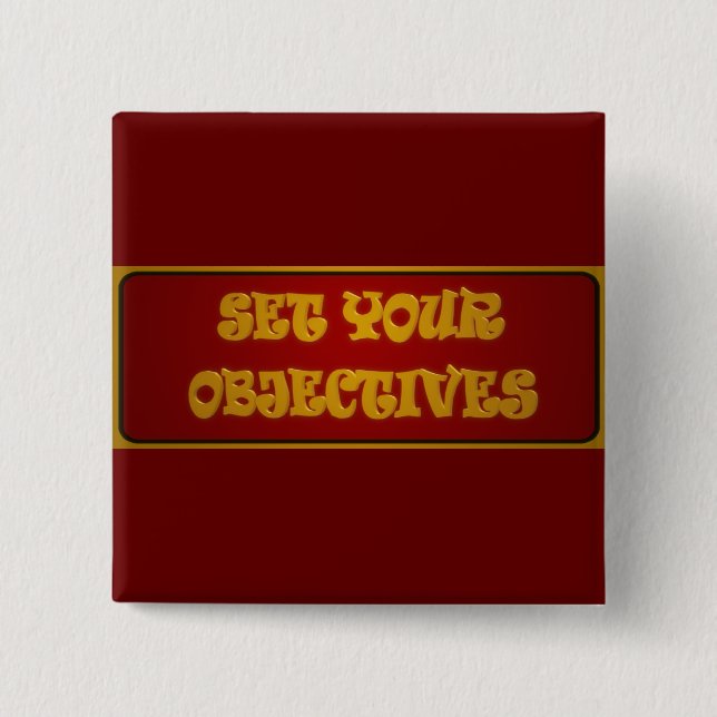 GOALS AMBITIONS OBJECTIVES WINNER GAME PLAYER COFF BUTTON (Front)