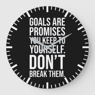 Goals Are Promises - Success Motivational Large Clock