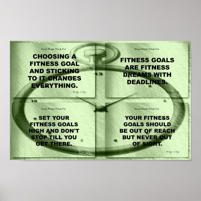 Goals Fitness Collage in Time Poster (Front)