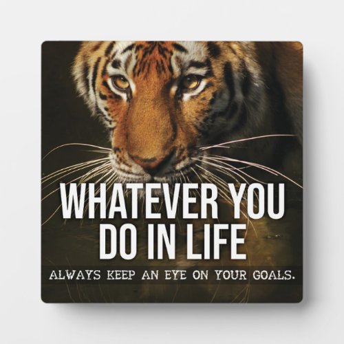 Goals _ Hustle Gym Success _ Tiger Motivational Plaque