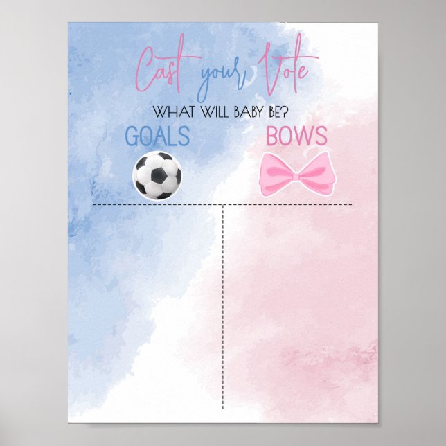 Goals or bows cast your vote sign (Front)