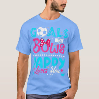 Goals Or Bows Funny Pappy Loves You Gender Reveal  T-Shirt