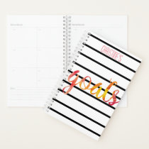 Goals Trendy Personalized Watercolor Typography Planner