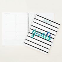 Goals Trendy Personalized Watercolor Typography Planner