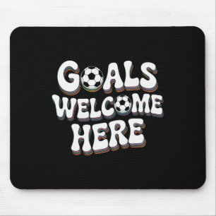 Goals Welcome Here Retro Soccer _2 Mouse Pad