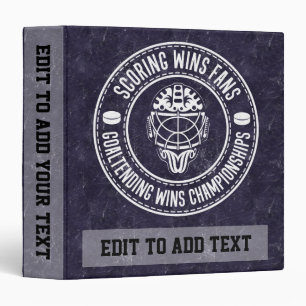 Goaltending Wins Championships Hockey Binder