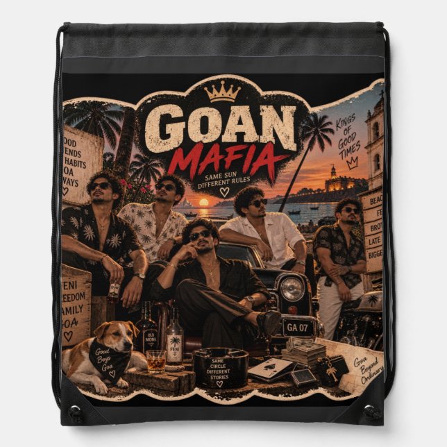 Goan Mafia – Goa Pride Drawstring Bag (Front)
