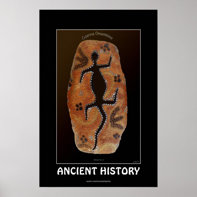 GOANNA Australian Aboriginal-style Art Poster (Front)
