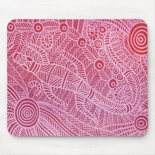 Goanna Dreaming Red Mouse Pad (Front)