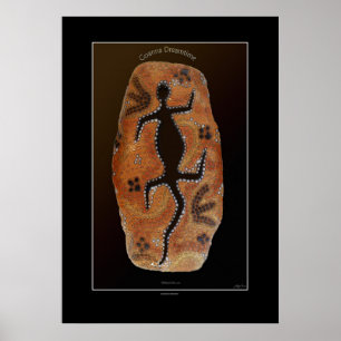 Goanna Dreamtime Aborigine-styled Art Print