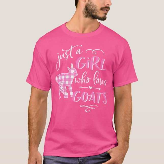 Goas For Girls Just A Girl Who Loves Goats s T-Shirt (Front)