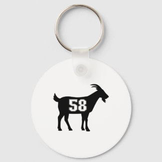 Goat 58 G.o.a.t. Number Fifty Eight Goat Gear Stic Keychain