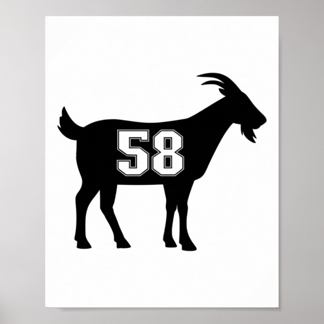 Goat 58 G.o.a.t. Number Fifty Eight Goat Gear Stic Poster (Front)