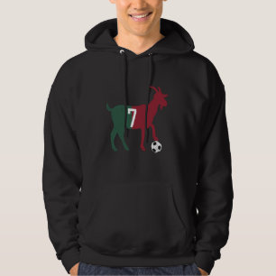 Goat 7 - Number 7 Goat Football Soccer Men Women B Hoodie