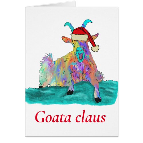 Goat a Claus Funny Christmas Humor