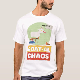 Goat-al Chaos Funny Goat Collage T-Shirt