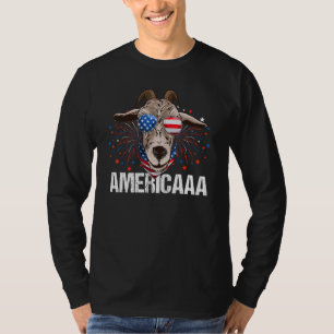 Goat Americaaa 4th Of July USA Patriotic Boy Fire T-Shirt