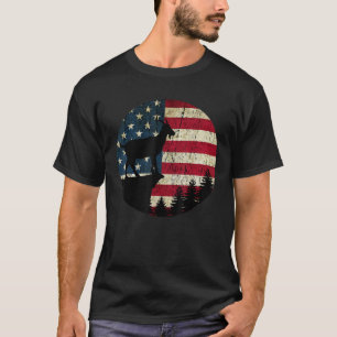 Goat American Flag gift Farmer Goat Whisperer Amer T-Shirt