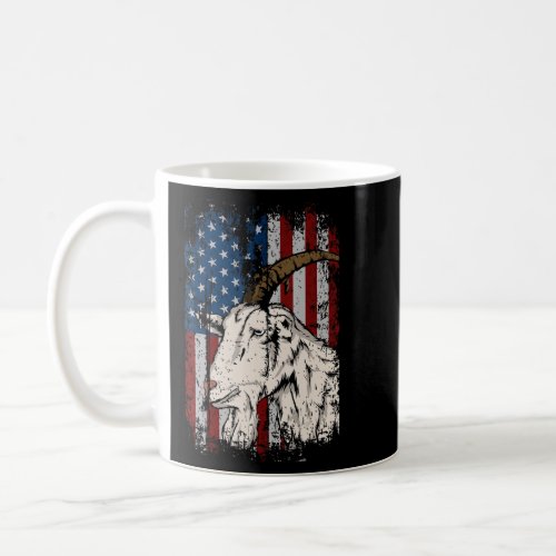 Goat American US Flag Patriotic Goat Farm  Coffee Mug