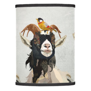 GOAT AND GOLDEN BIRD LAMP SHADE