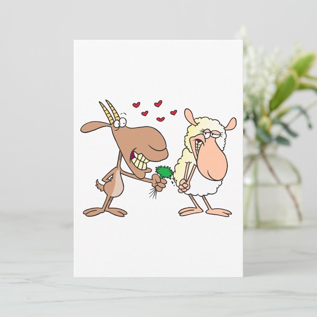 Goat And Sheep In Love Invitation (Creator Uploaded)