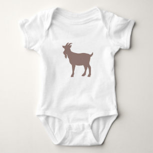 Goat animal farm silhouette baby bodysuit