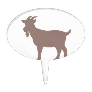 Goat animal farm silhouette cake topper