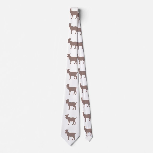 Goat animal farm silhouette neck tie (Front)