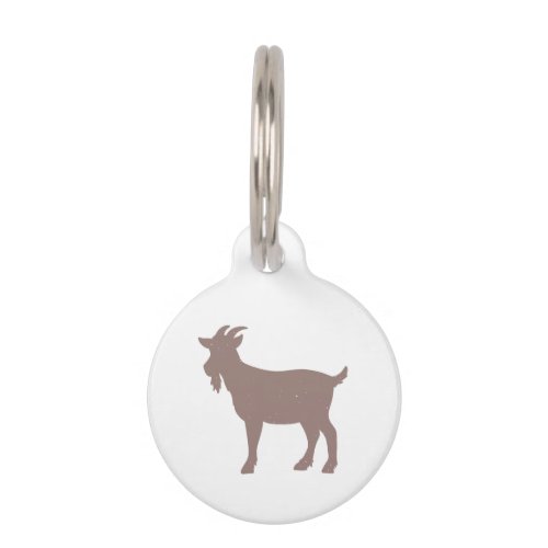 Goat animal farm silhouette pet ID tag