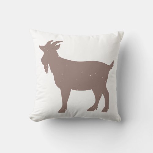 Goat animal farm silhouette throw pillow