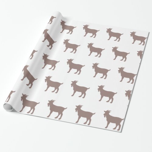 Goat animal farm silhouette wrapping paper